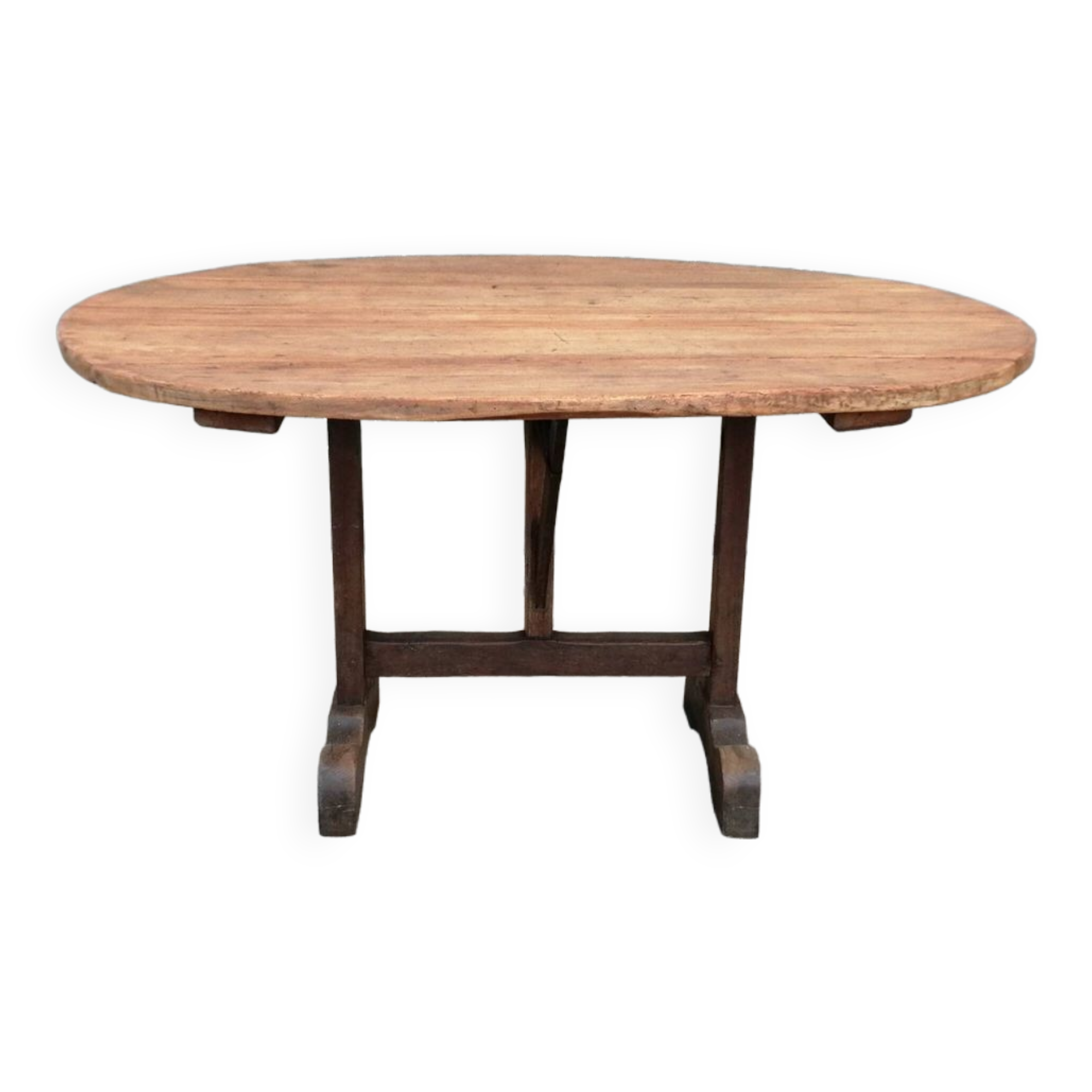 Oval winegrower's table in pine small model