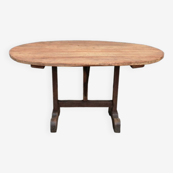 Oval winegrower's table in pine small model