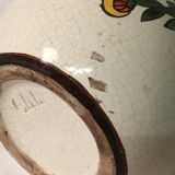 Art deco ball vase in cracked earthenware