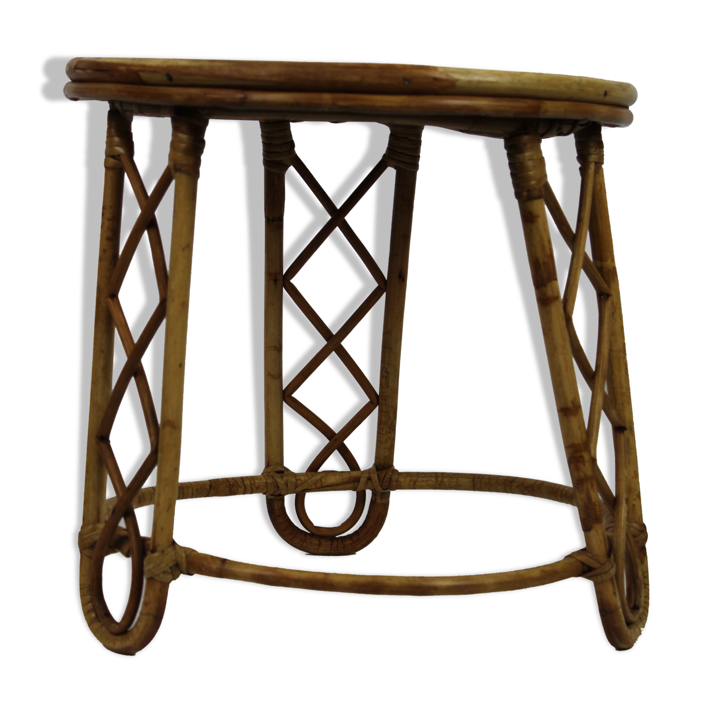 Rattan side table