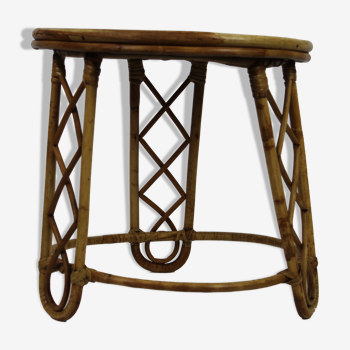 Rattan side table