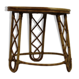 Rattan side table