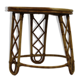 Rattan side table