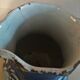 East earthenware pitcher covered blue XIXth