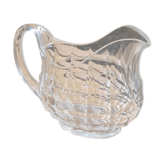 Faceted antique glass pitcher