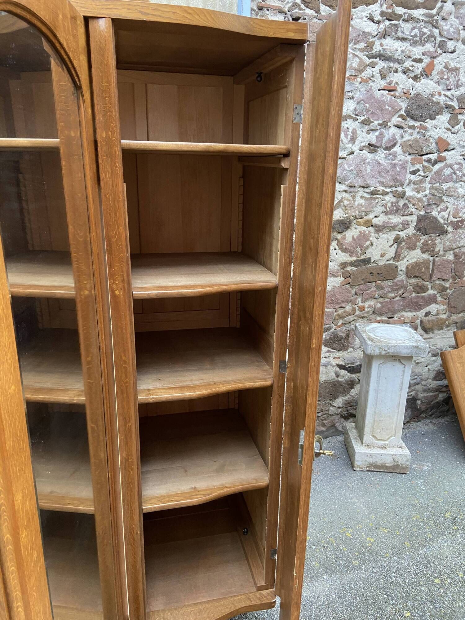 Mid-century vintage Scandinavian 1950s Parisian Art Deco wooden wardrobe
