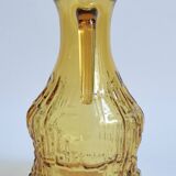 Vintage Amber Glass Orangeade Set - 1 Carafe + 4 Glasses - Made in Italy