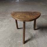 Milking tripod wooden stool