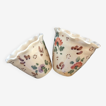 Duo of floral decor pot holders