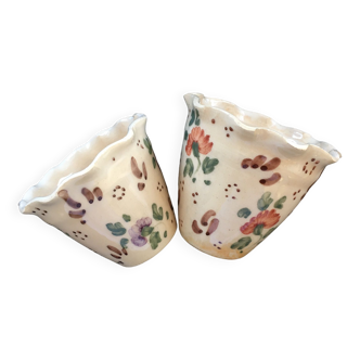 Duo of floral decor pot holders