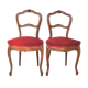 Pair of Chair Napoleon III period mahogany late XIXth