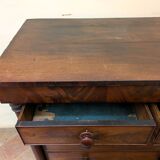 Antique English wooden chest of drawers, 19th century, H127cm