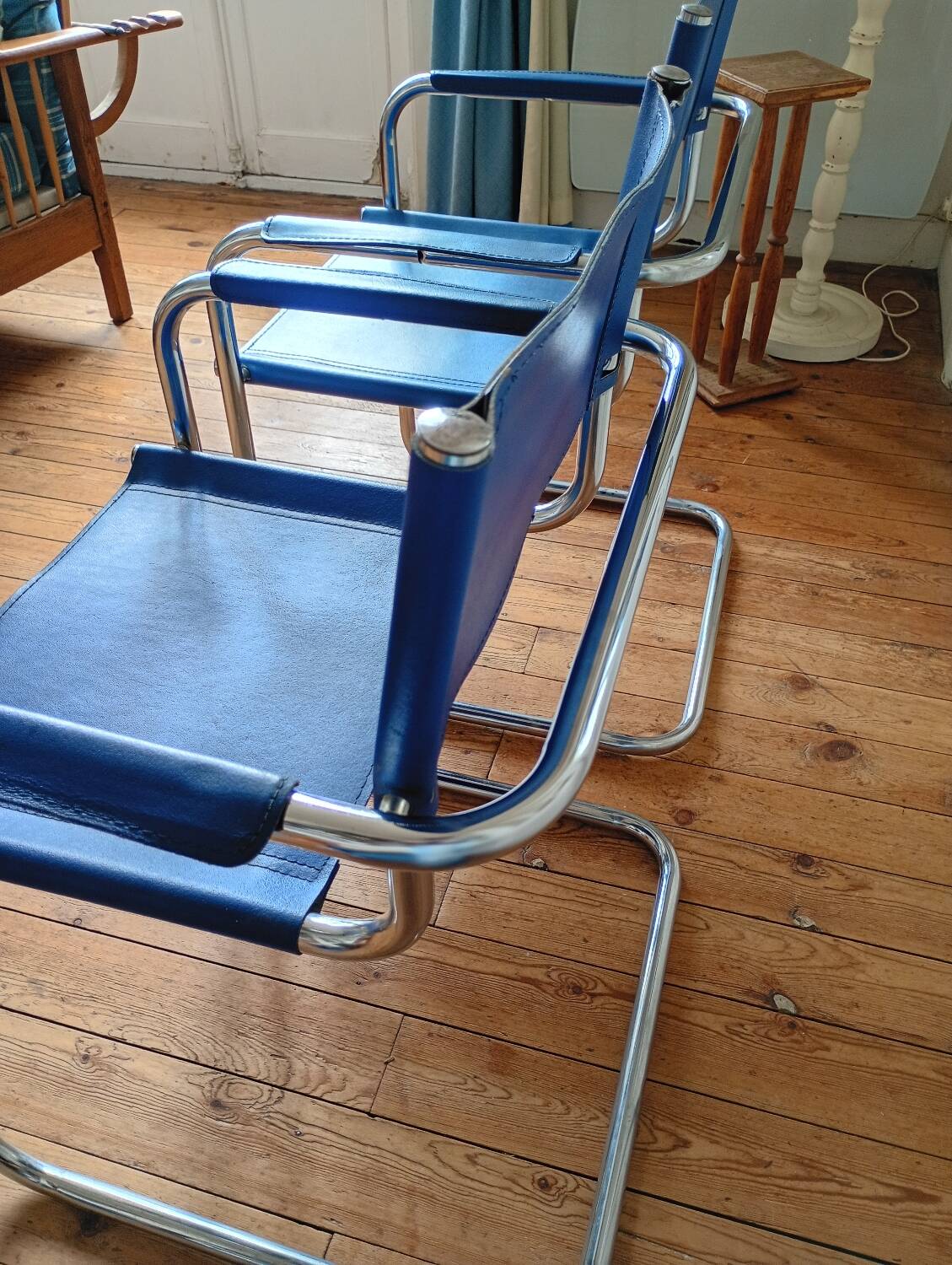 2 Matteo Grassi B34 Armchairs, Blue