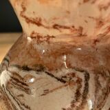 Round vase in mixed earth signed