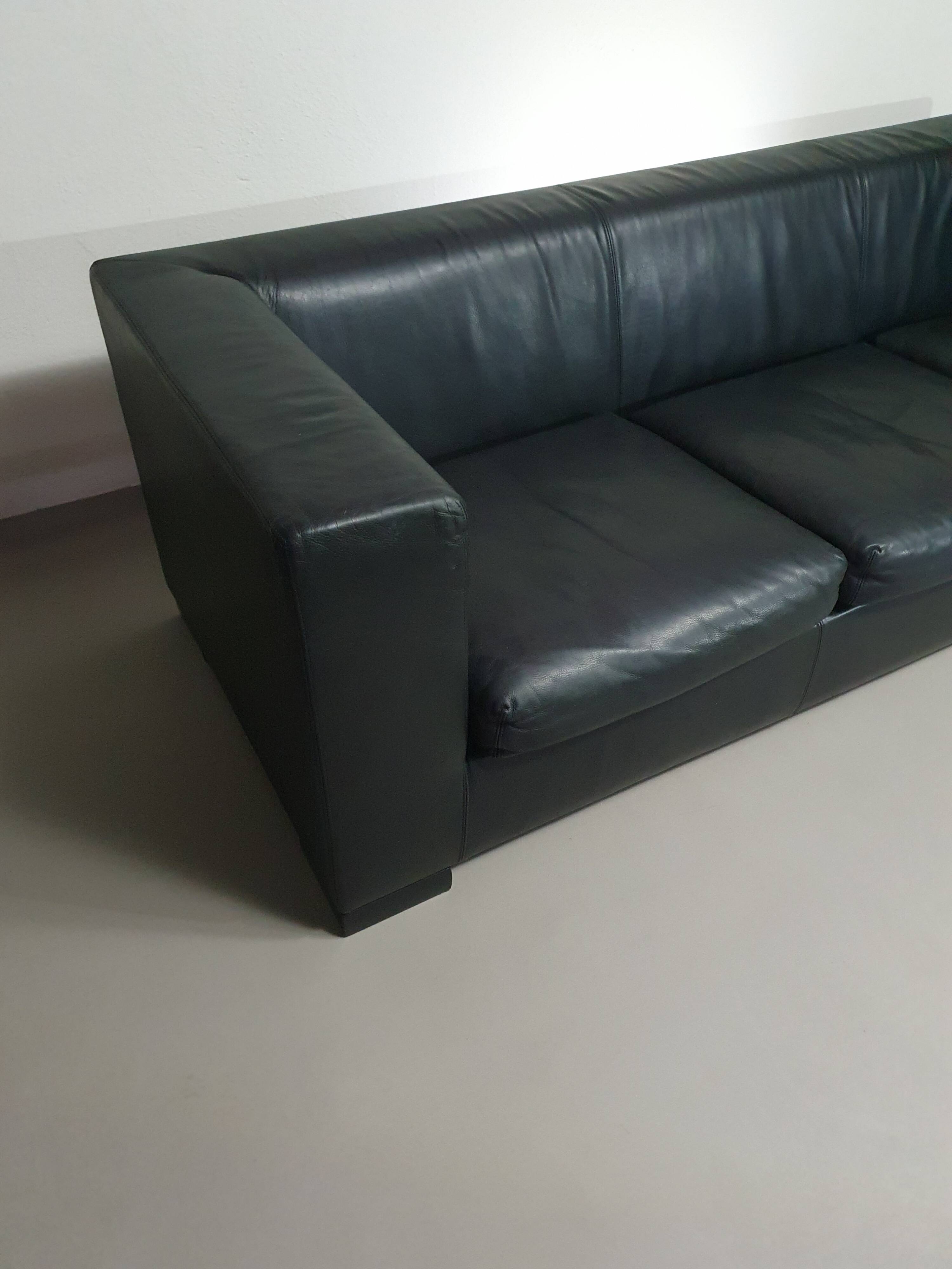 Wittmann leather sofa Camin by Paolo Piva