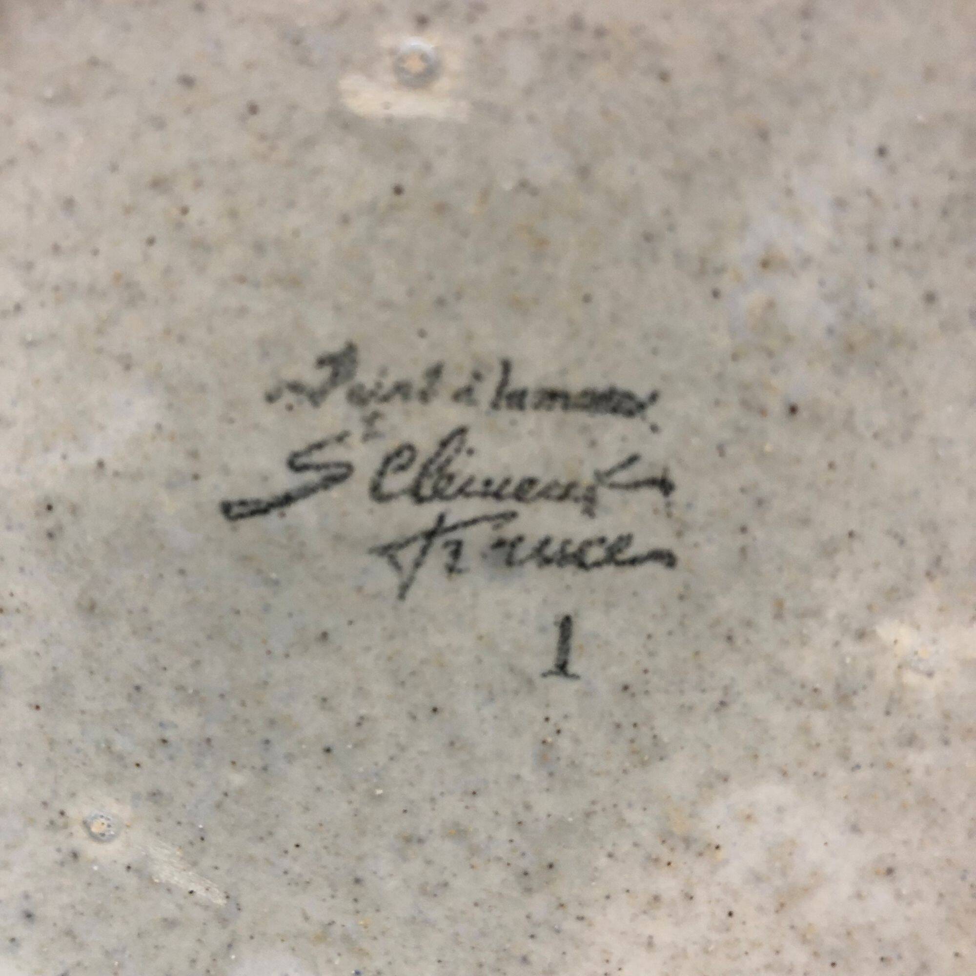 6 dessert plates, St Clément. Hand-painted decoration.