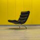 COR "Sinus" Chaise Longue Cantilever – Cuir Noir & Acier (1976)