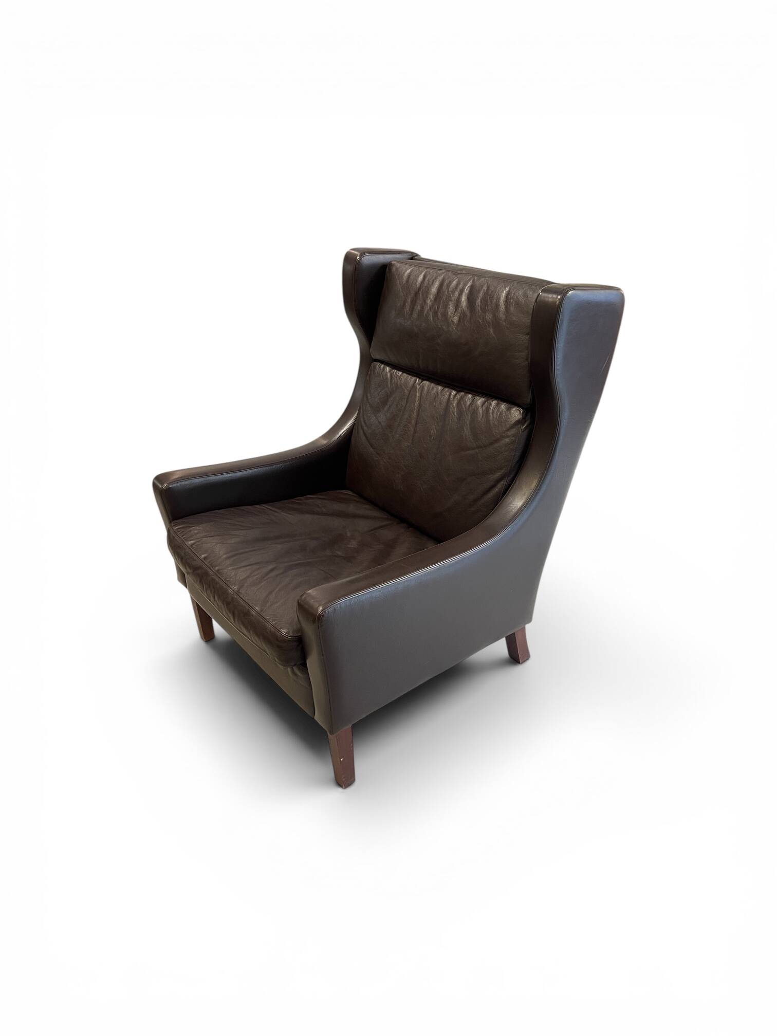 Leather wingback chair