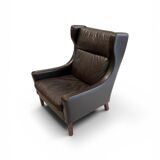 Leather wingback chair