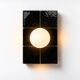 Black zellige wall light