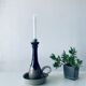 Candle holder in glazed ceramic