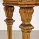 Console néoclassique ancienne en bois laqué, Italie, fin XIXe siècle