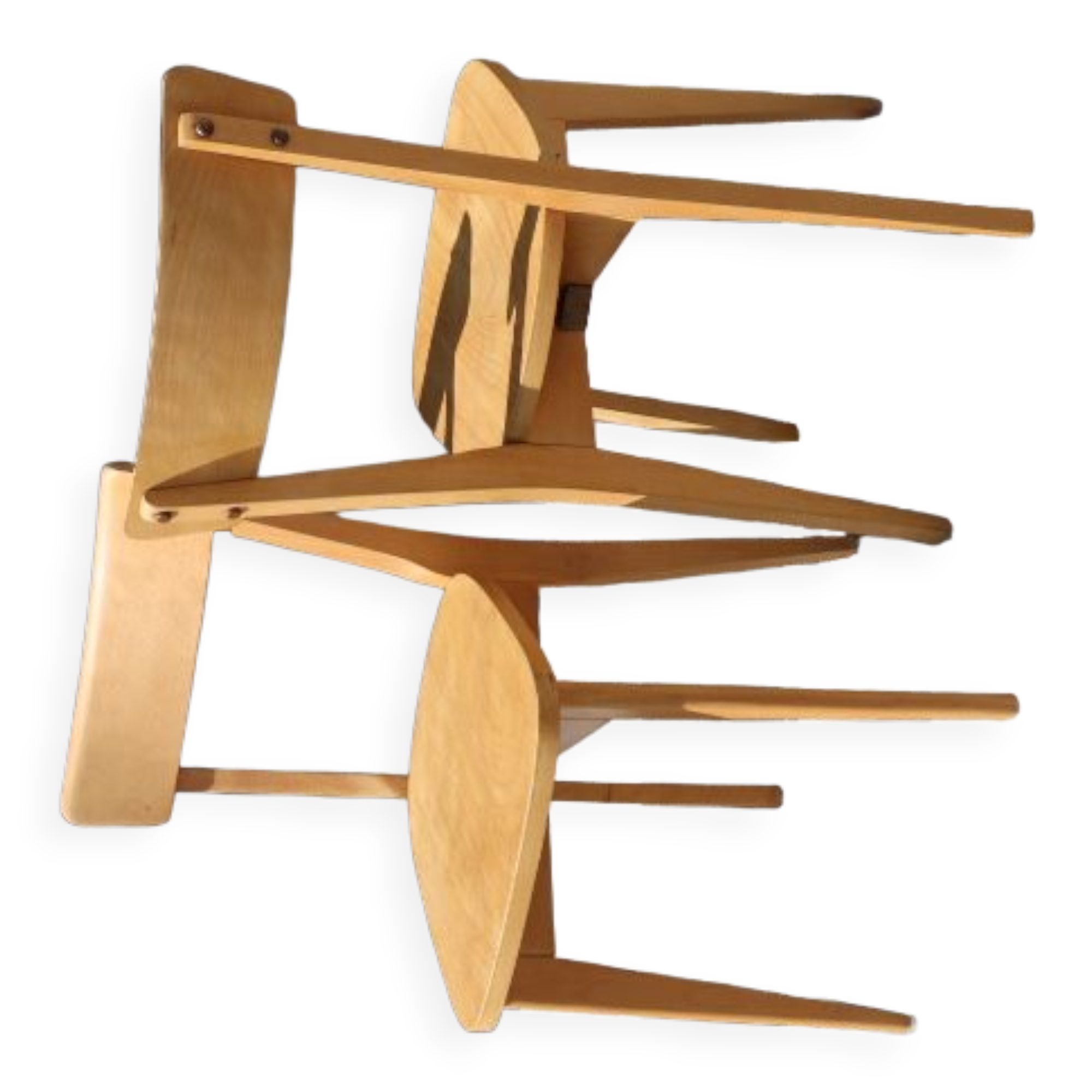 2 chairs 1950 light beech