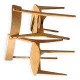 2 chairs 1950 light beech