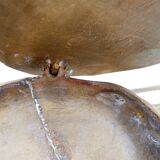 Brass trinket box in the shape of a blue crab, 1960s