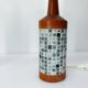 Pair of Scandinavian table lamps in teak and mosaic, Denmark 1960.