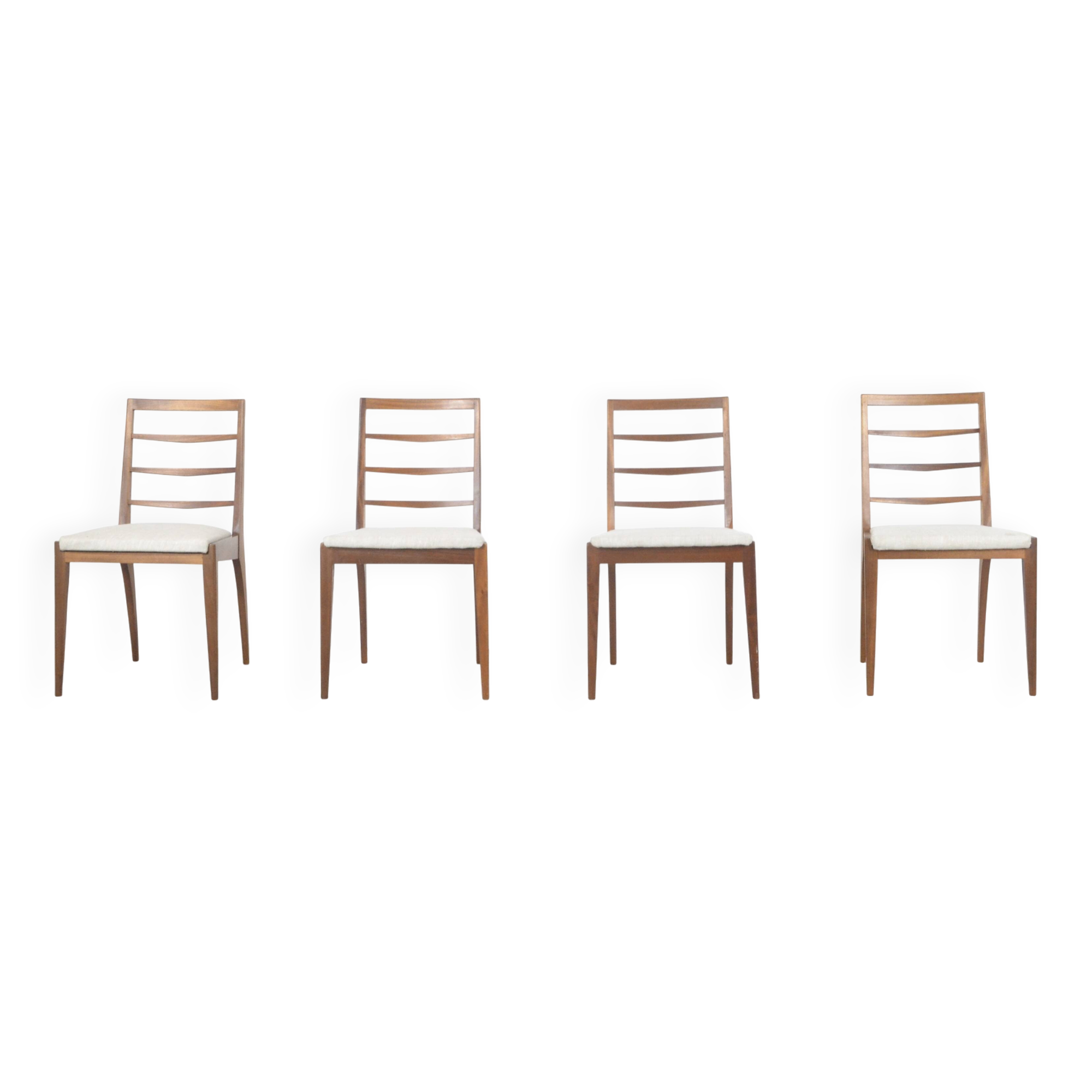 Set Of 4 Midcentury McIntosh Teak Chairs. Vintage Modern / Retro / Danish S