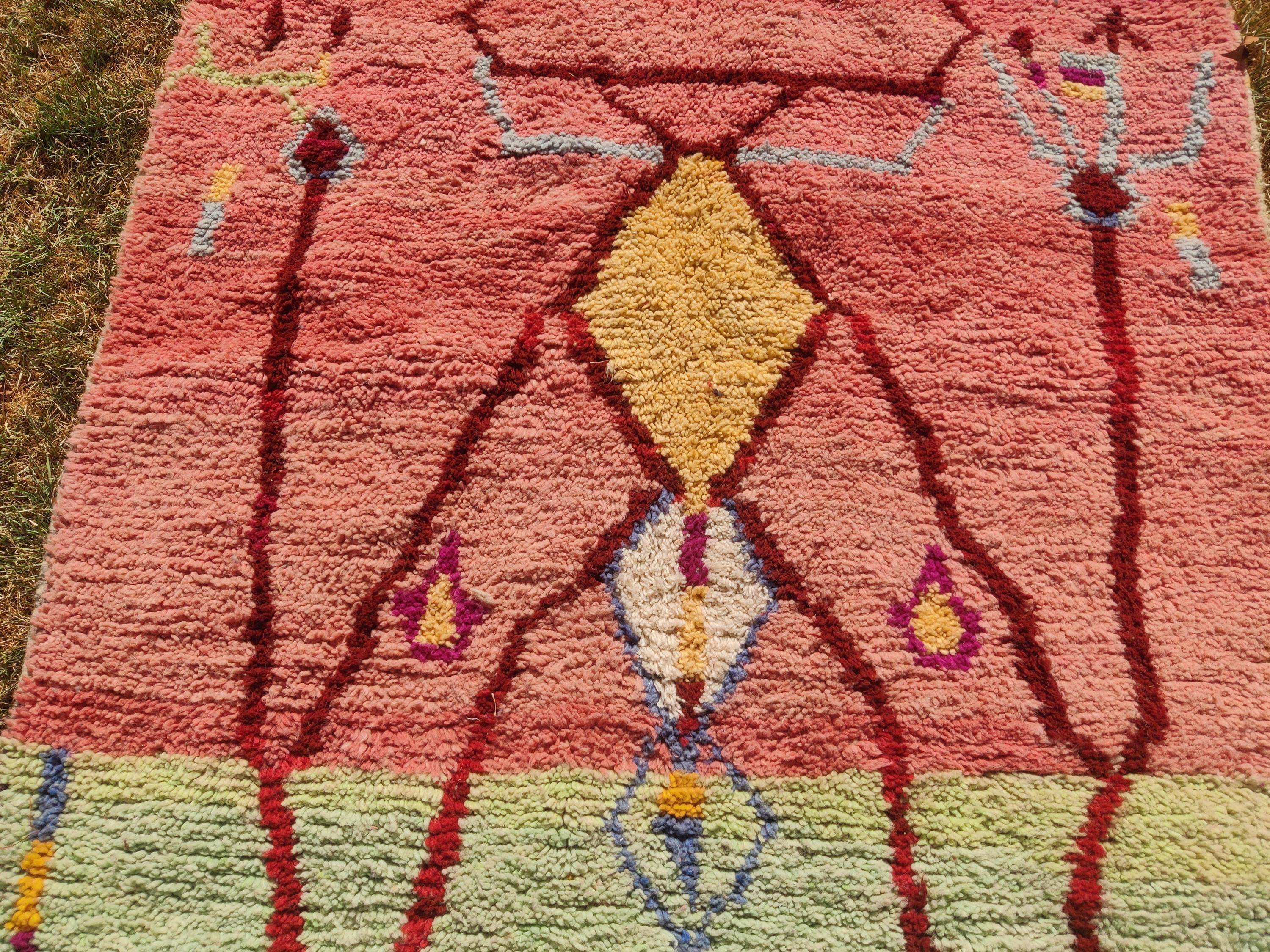 Handmade Moroccan rug pure wool 2.5x1.5 m