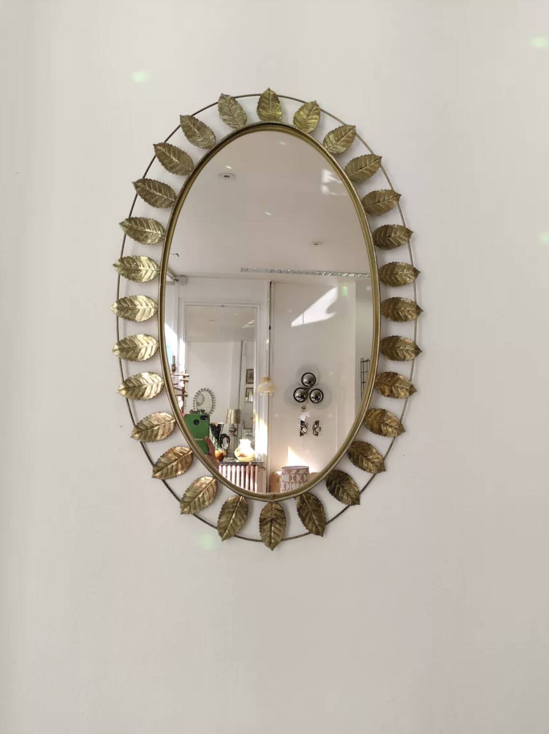 Gold metal mirror, 1970