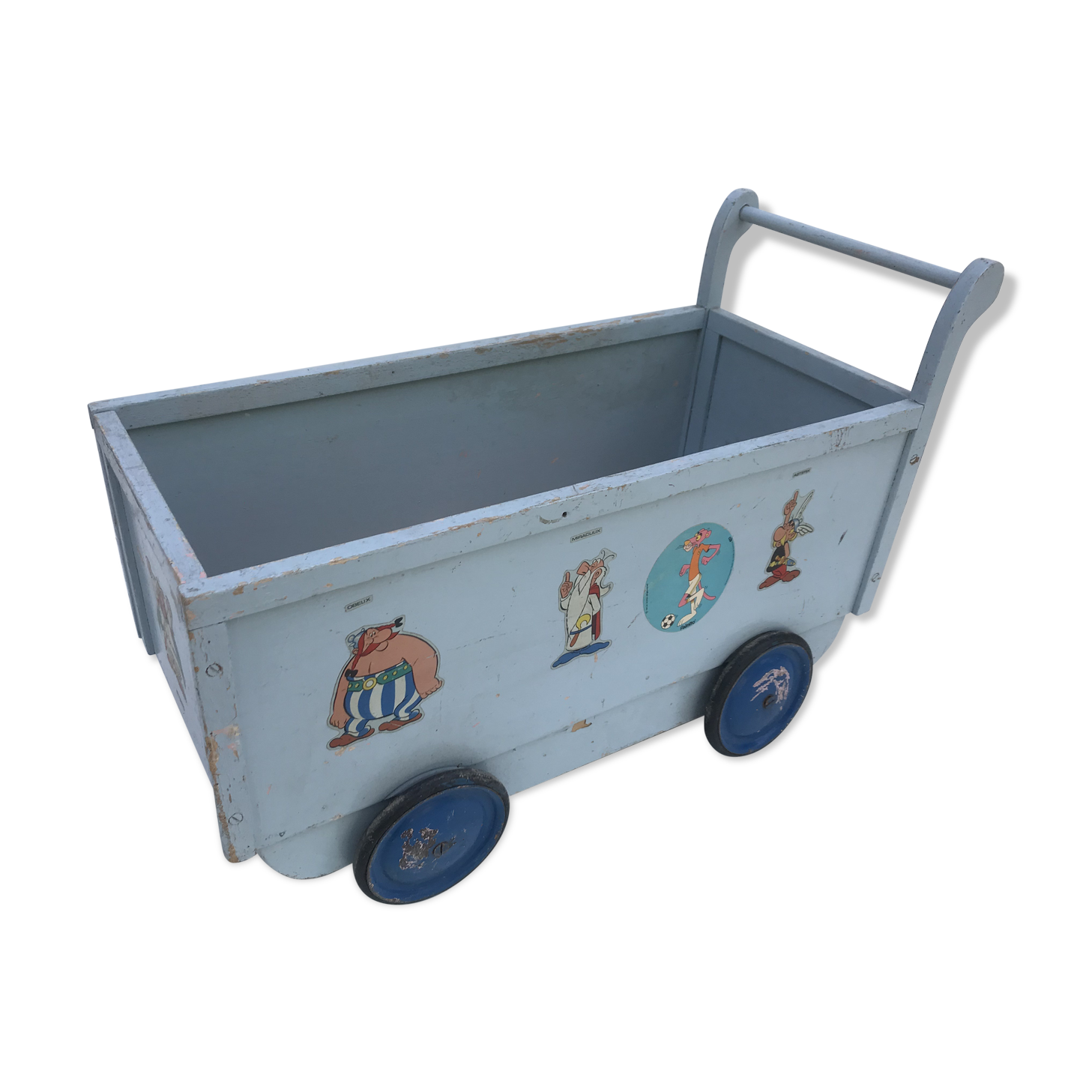 Ancien chariot à jouets en bois