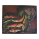 Charles floutard ( 1926 2006 ) still life with fish hst 61 x 50 cm
