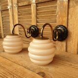 Swan neck and glass wall lights