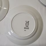 4 assiettes à dessert Sarreguemines épernay faïence vintage