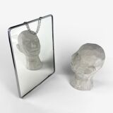 Miroir de barbier à chaînette 30x24cm