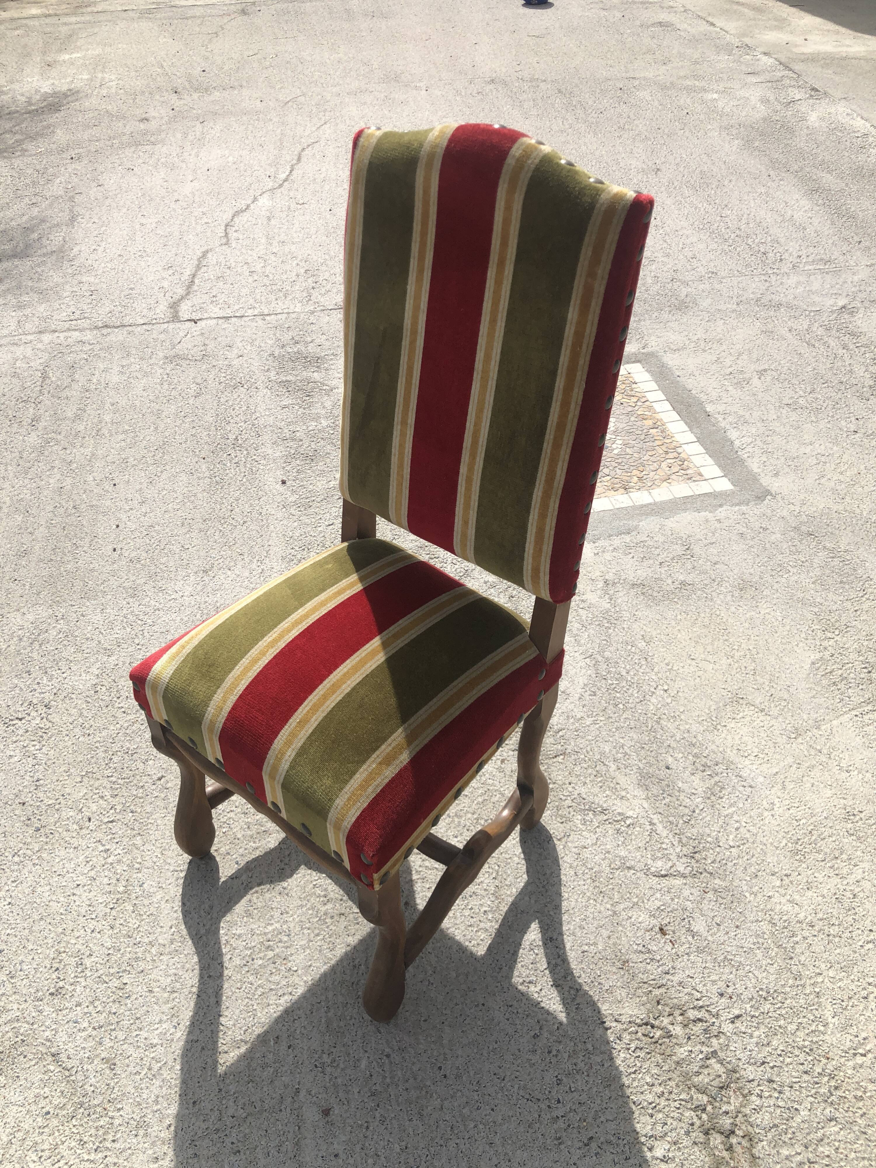 Lot de 6 chaises style Louis XIII