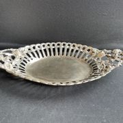 Corbeille en bronze argenté
