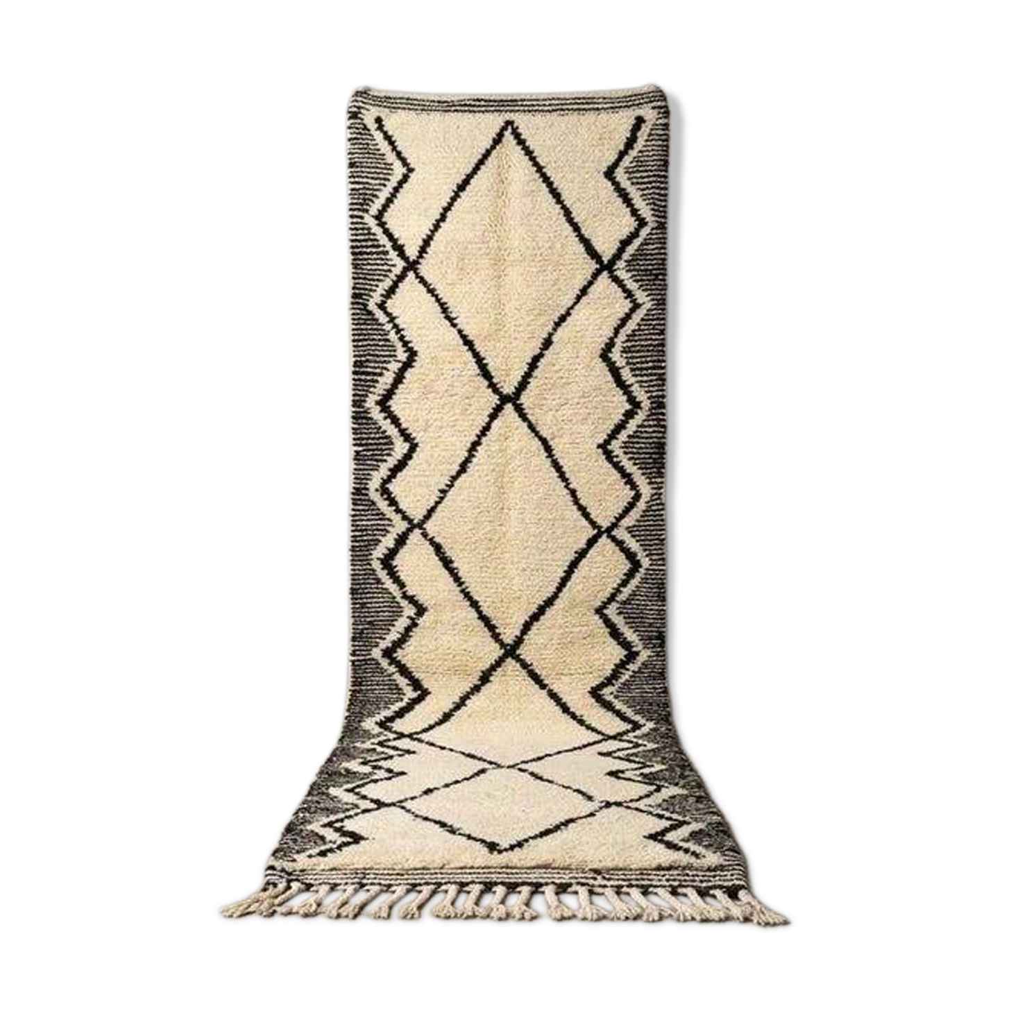 Handmade pure wool traditional hallway rug size 75/300 cm