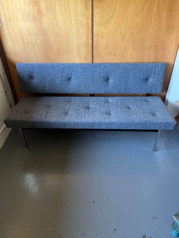 Canapé banquette gris