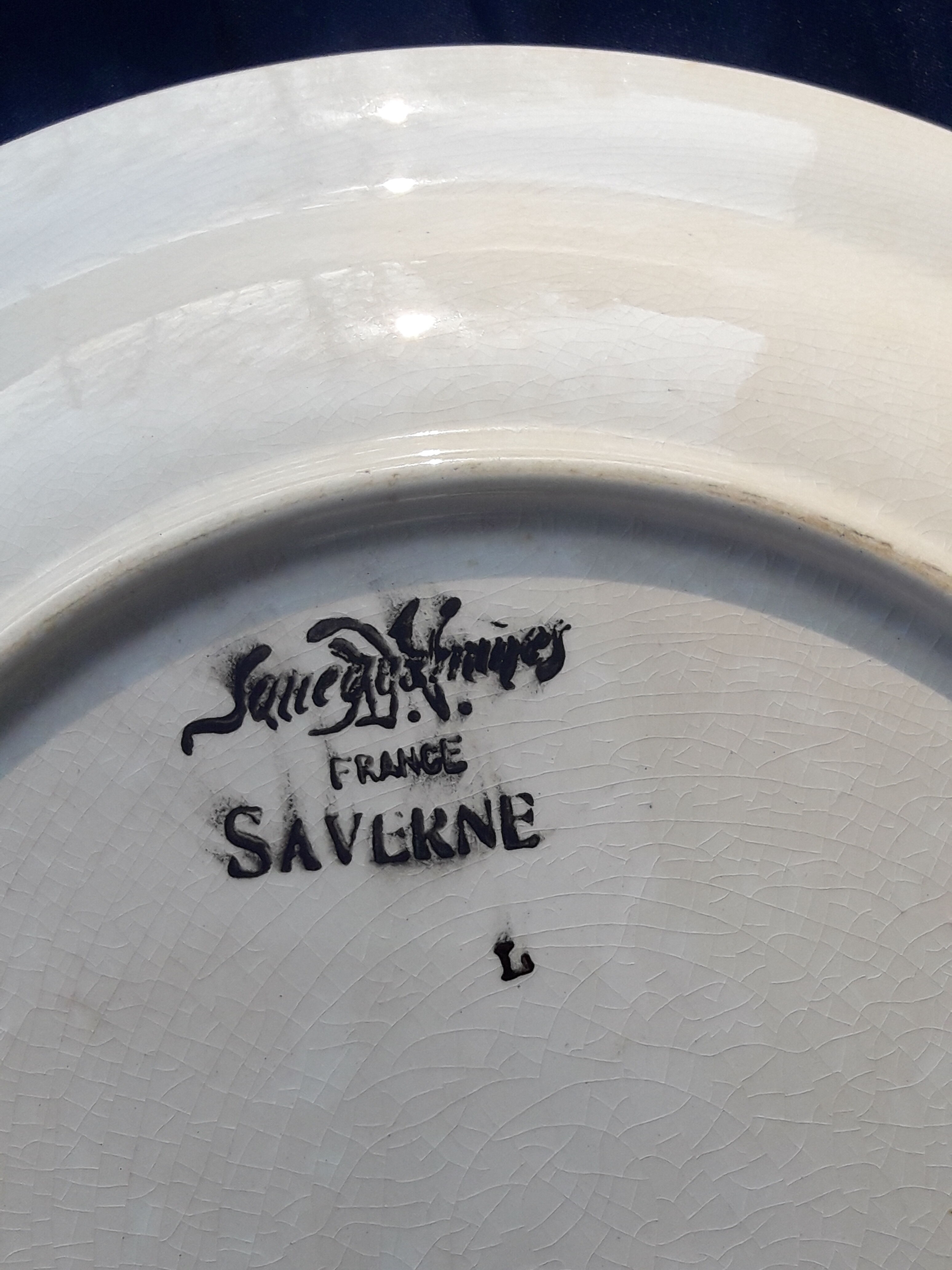 Sarreguemines model lay plate in hollow sarreguemines model Saverne diam 24 cm