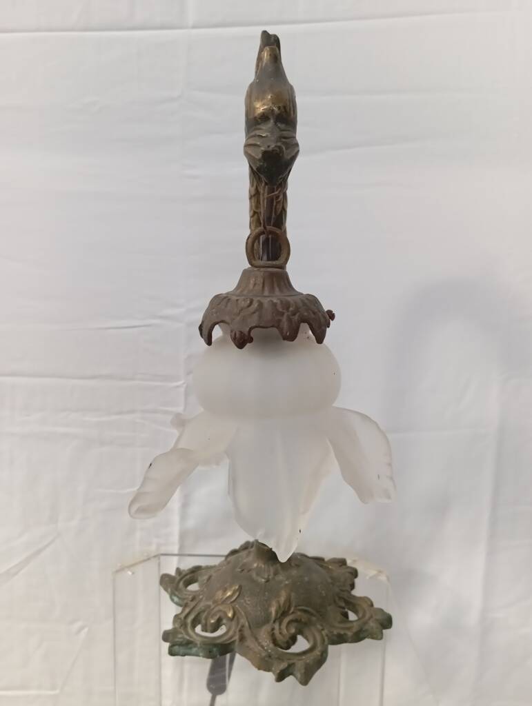 1930s bronze naga lamp