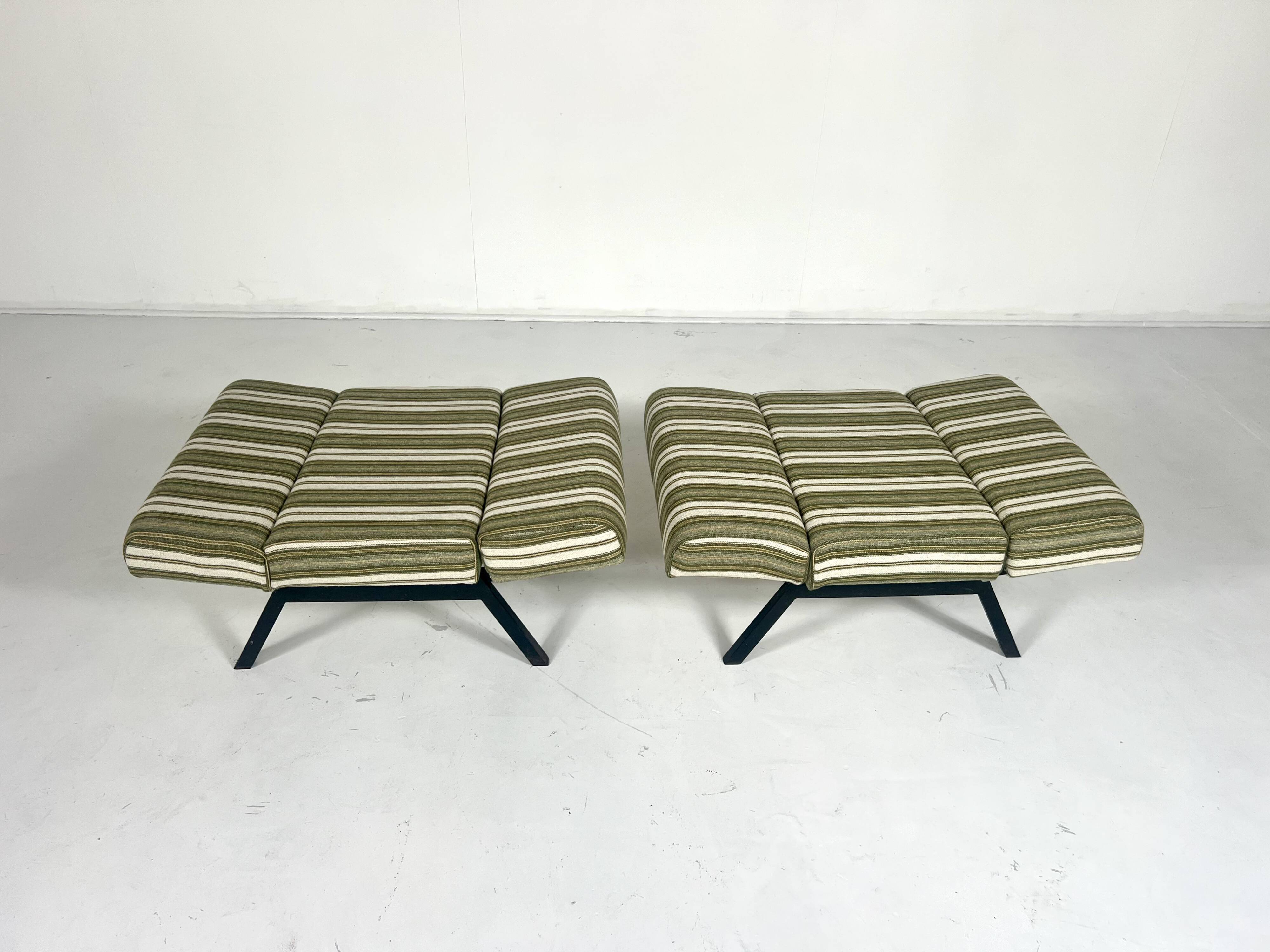 Pair of Italian "Panchetto" Reclining Chairs By Rito Valla For IPE, Italy,