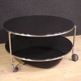 1980s coffee table on casters