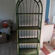 Étagère bambou /rotin verte