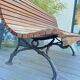 Old slatted public bench