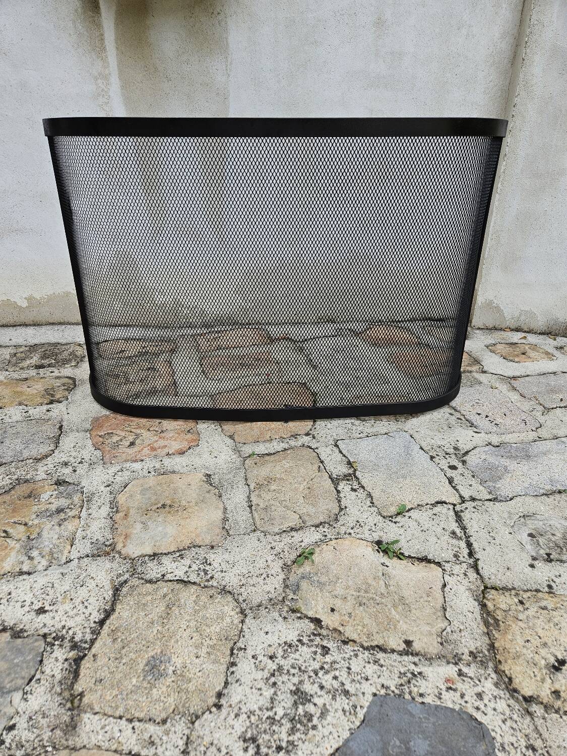 Curved chimney fire screen