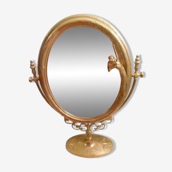 Miroir a poser reglable en laiton style deco art nouveau